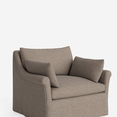 Portola Rolled Arm Slipcover Chair
