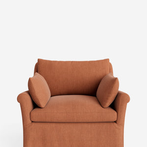 Portola Rolled Arm Slipcover Chair