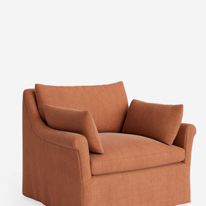 Portola Rolled Arm Slipcover Chair