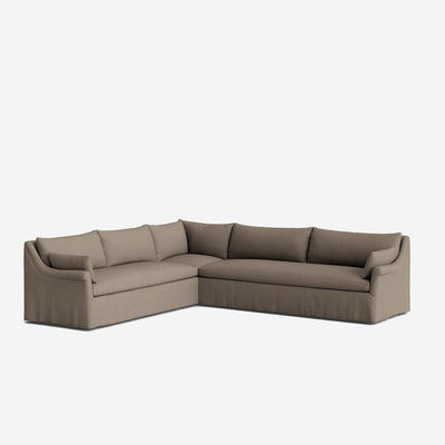 Portola Rolled Arm Slipcover Corner Sectional Sofa