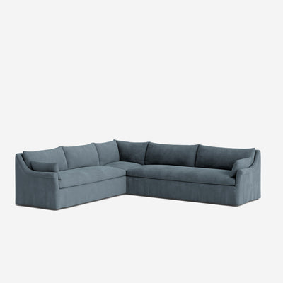 Portola Rolled Arm Slipcover Corner Sectional Sofa