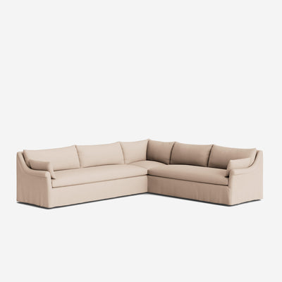 Portola Rolled Arm Slipcover Corner Sectional Sofa