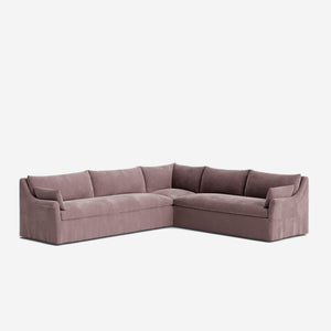 Portola Rolled Arm Slipcover Corner Sectional Sofa