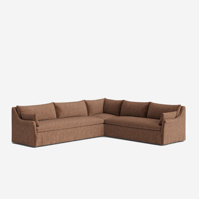 Portola Rolled Arm Slipcover Corner Sectional Sofa