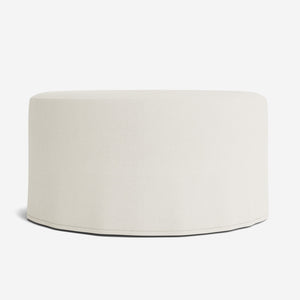 Portola Slipcover Round Ottoman