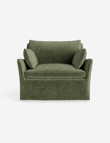 Moss Performance Striated Velvet