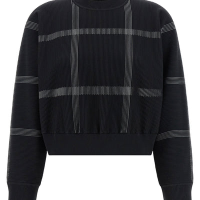 Pleats Please Issey Miyake Crossing Knit Sweater