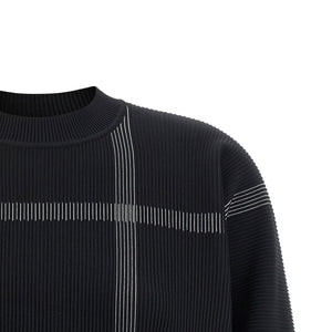 Pleats Please Issey Miyake Crossing Knit Sweater