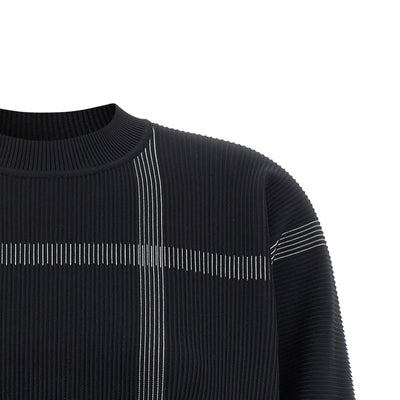Pleats Please Issey Miyake Crossing Knit Sweater