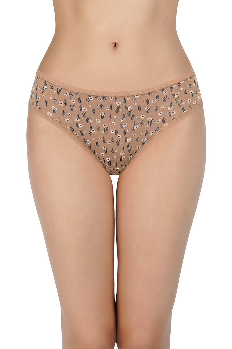 Printed Mid Rise Bikini Panty (Pack of 3)