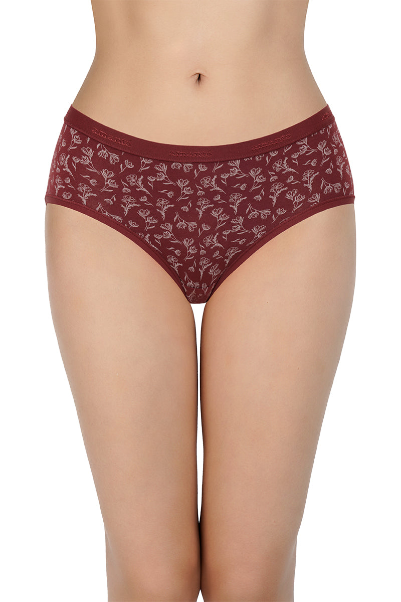 Printed Mid Rise Hipster Panty (Pack of 3)