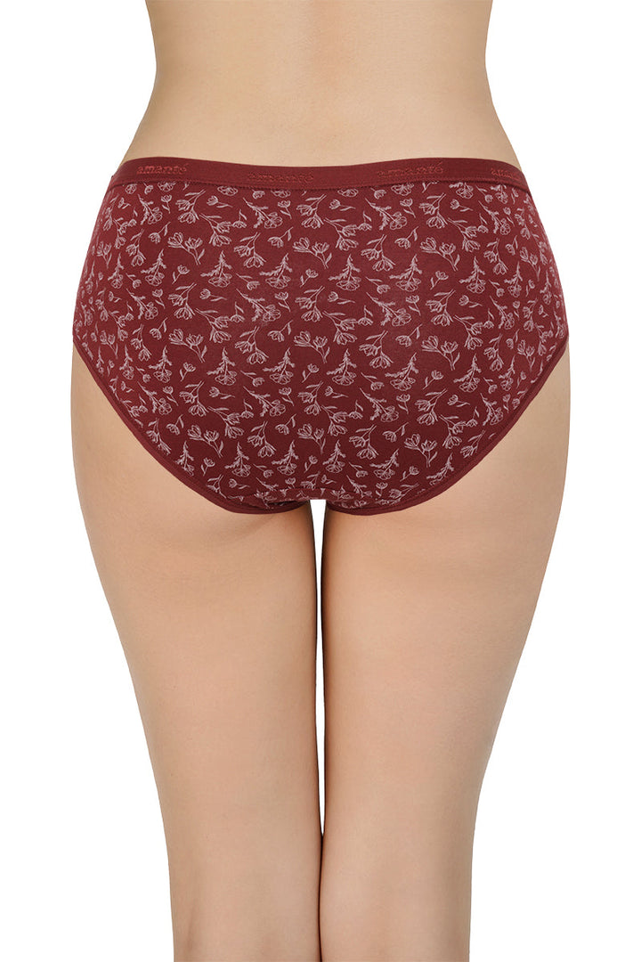 Printed Mid Rise Hipster Panty (Pack of 3)