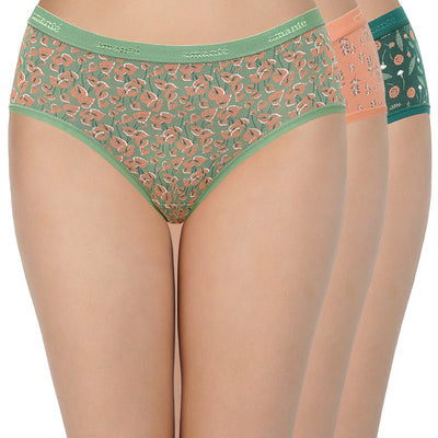 Printed Mid Rise Hipster Panty (Pack of 3)