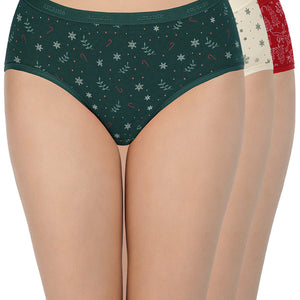 Printed Low Rise Hipster (Pack of 3)