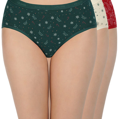Printed Low Rise Hipster (Pack of 3)