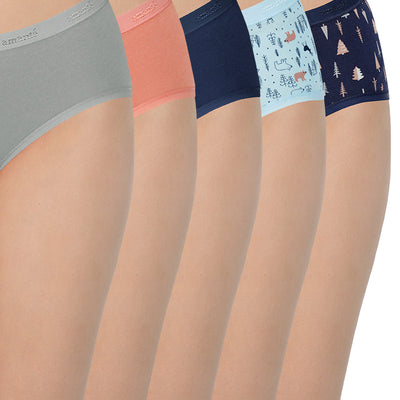 Assorted Low Rise Hipster (Pack of 5)