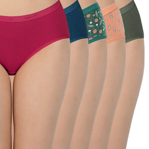 Assorted Mid Rise Hipster Panty (Pack of 5)