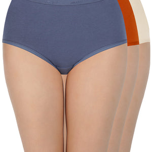 Solid High Rise Full Brief (Pack of 3)