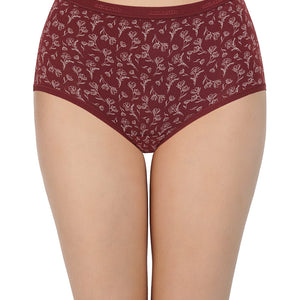 Printed High Rise Full Briefs (Pack of 3)