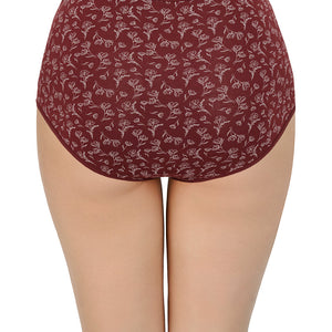 Printed High Rise Full Briefs (Pack of 3)