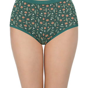 Printed High Rise Full Briefs (Pack of 3)