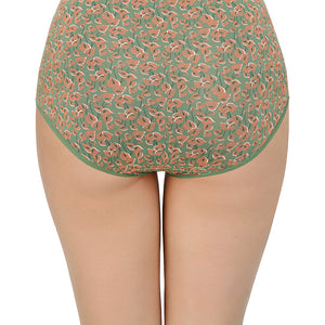 Printed High Rise Full Briefs (Pack of 3)
