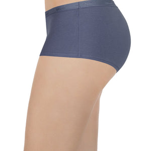 Solid Mid Rise Boyshorts (Pack of 2)