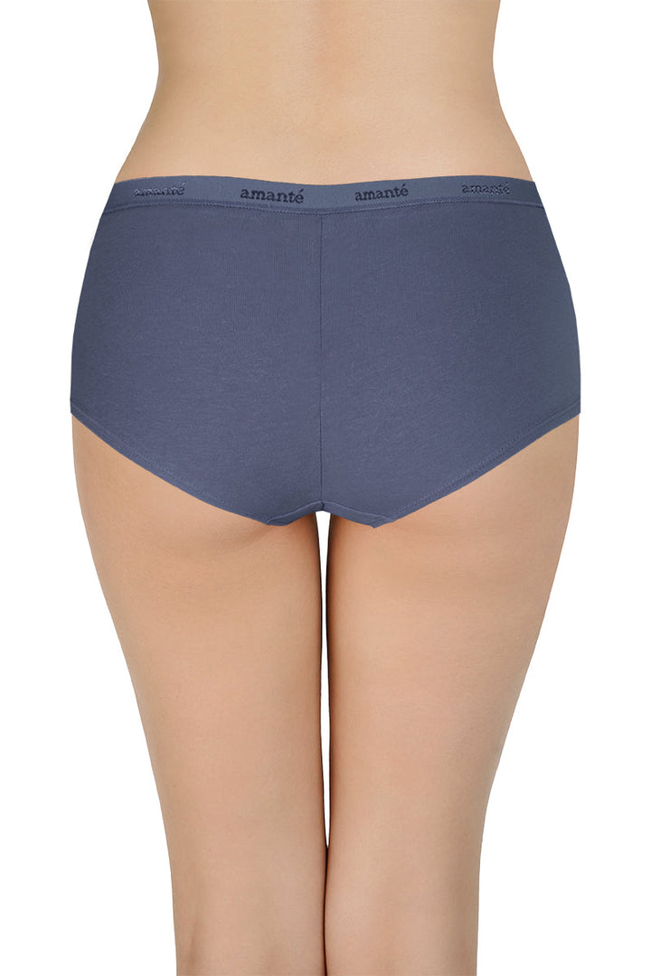 Solid Mid Rise Boyshorts (Pack of 2)