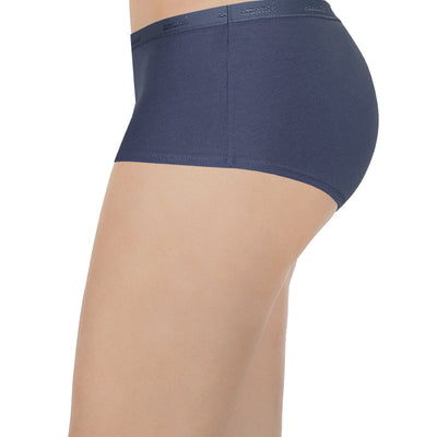 Solid Mid Rise Boyshorts (Pack of 2)