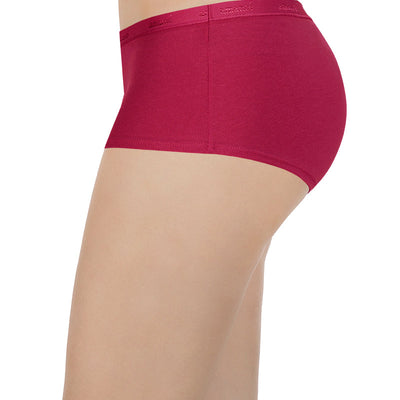 Solid Mid Rise Boyshorts (Pack of 2)