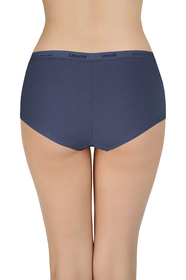 Solid Mid Rise Boyshorts (Pack of 2)