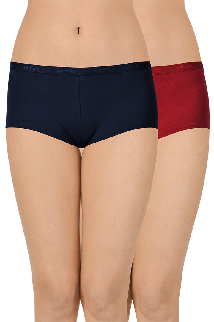 Solid Low Rise Boyshorts (Pack of 2)