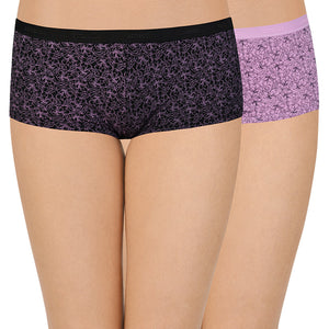 Printed Low Rise Boyshorts (Pack of 2)