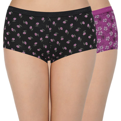 Printed Mid Rise Boyshorts (Pack of 2)