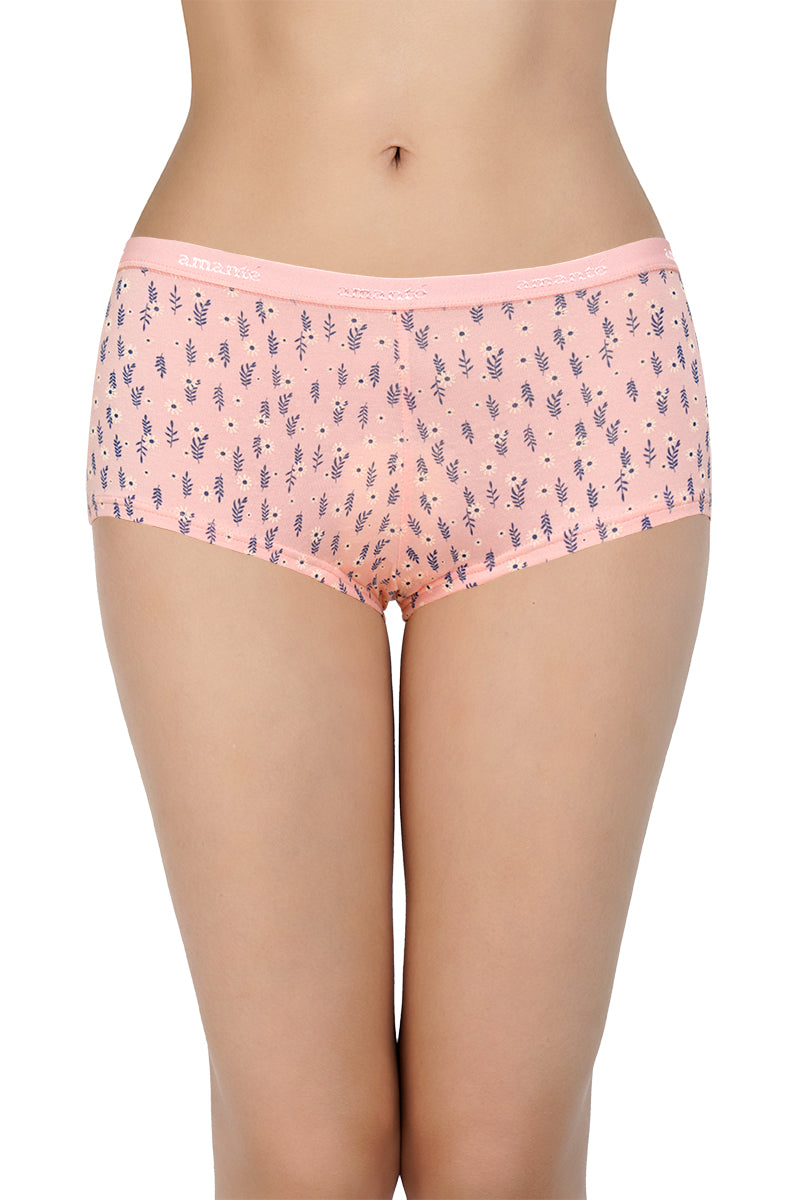 Printed Mid Rise Boyshorts (Pack of 2)