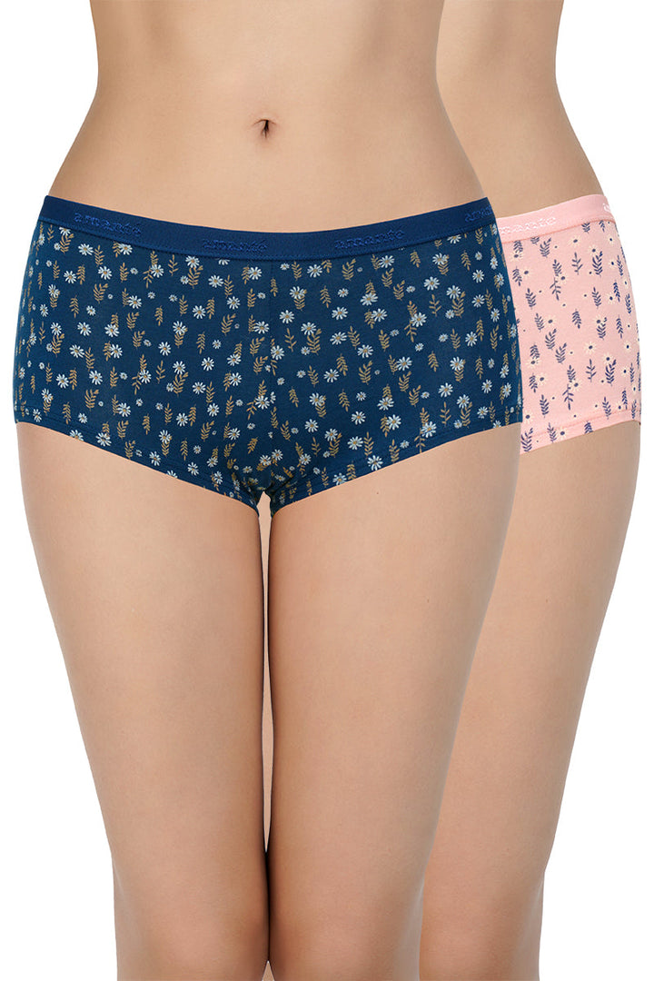 Printed Mid Rise Boyshorts (Pack of 2)