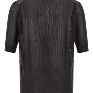 Riviera Project Openwork Cotton Polo Shirt