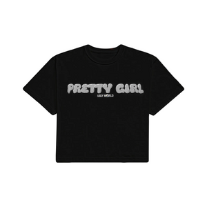 Pretty Girl Ugly World Baby Black T-Shirt (W)