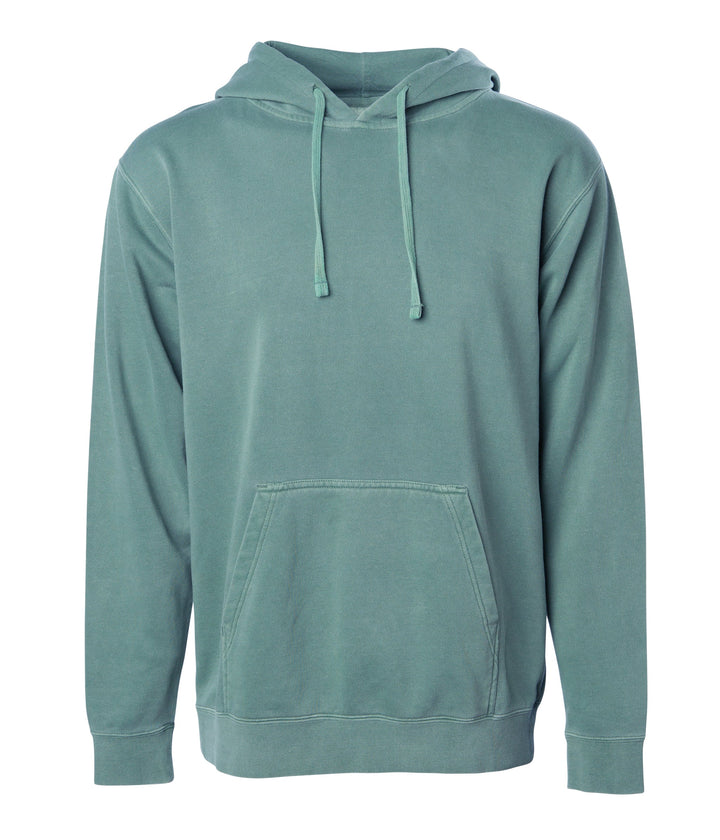 Unisex Midweight Pigment Dye Hooded Pullover