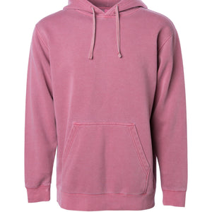 Unisex Midweight Pigment Dye Hooded Pullover