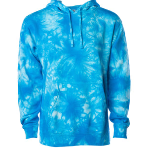 Unisex Midweight Tie Dye Hooded Pullover