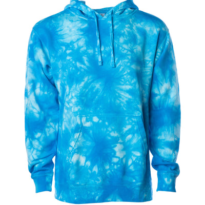 Unisex Midweight Tie Dye Hooded Pullover