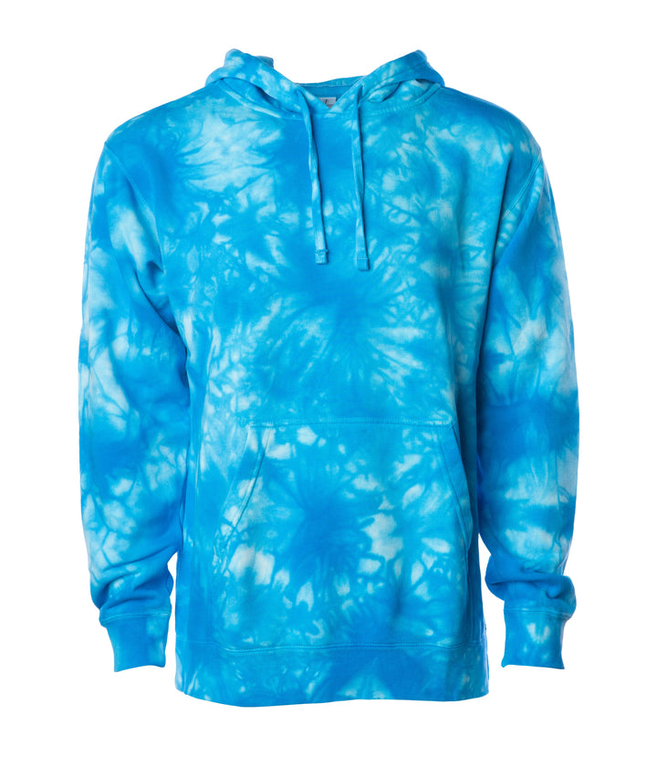 Unisex Midweight Tie Dye Hooded Pullover