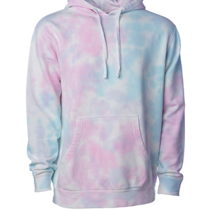 Unisex Midweight Tie Dye Hooded Pullover