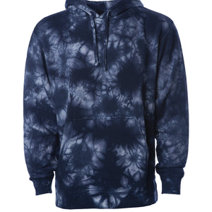 Unisex Midweight Tie Dye Hooded Pullover
