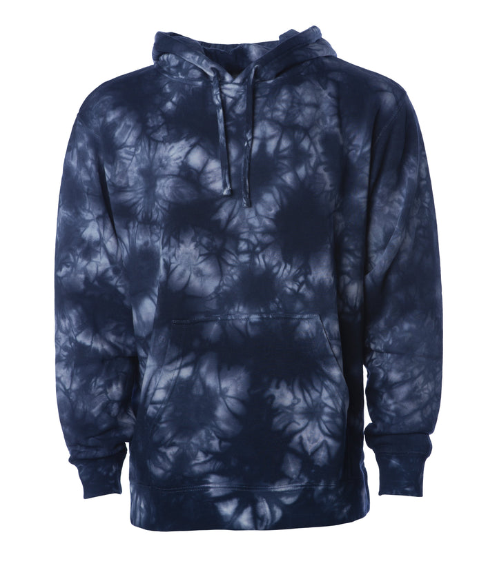 Unisex Midweight Tie Dye Hooded Pullover