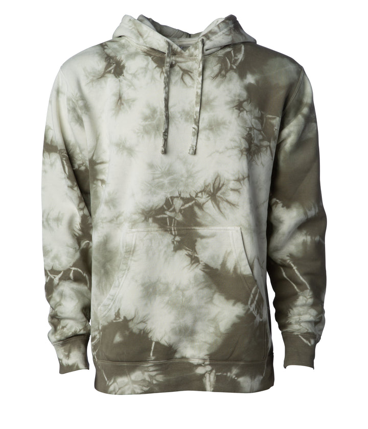 Unisex Midweight Tie Dye Hooded Pullover