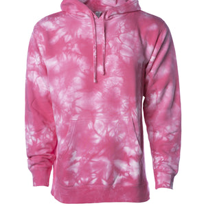 Unisex Midweight Tie Dye Hooded Pullover