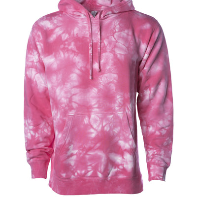 Unisex Midweight Tie Dye Hooded Pullover