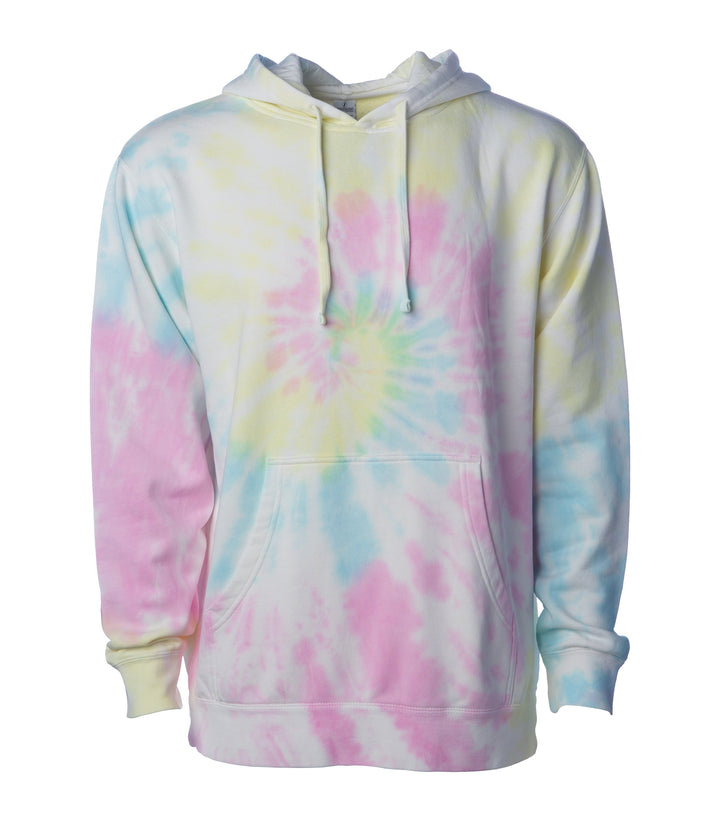 Unisex Midweight Tie Dye Hooded Pullover